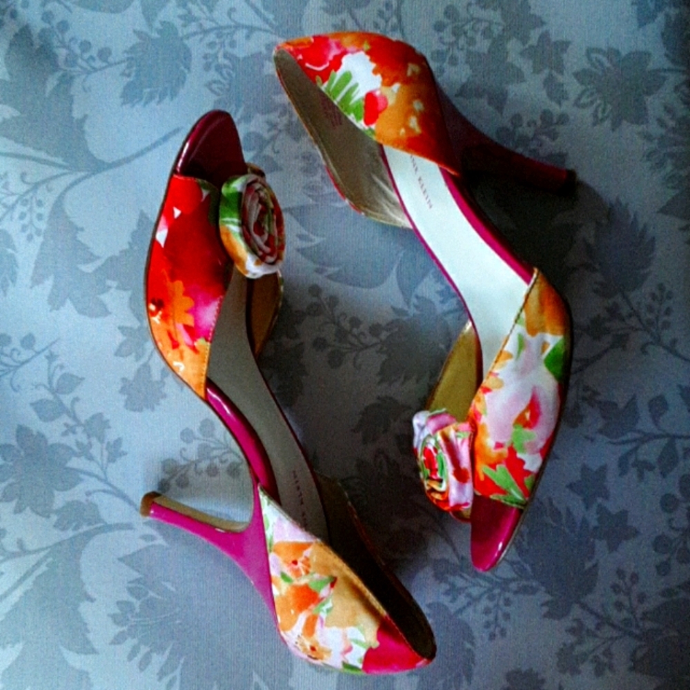 Anne Klein floral stilettos